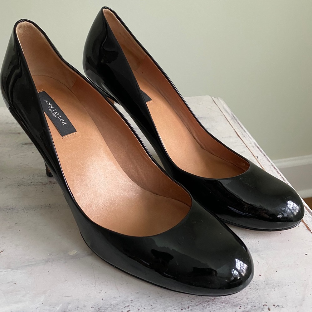 Black leather heels from Anne Taylor